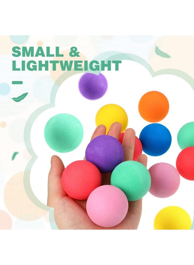 سندير 100 قطعة من كرات الإسفنج الصغيرة للأطفال، كرات إسفنجية ناعمة خفيفة الوزن، كرات لعب متنوعة لحفلات أعياد الميلاد، هدايا عيد الحب، جوائز الكرنفال، هدية للفصل الدراسي، 7 ألوان - Image 3
