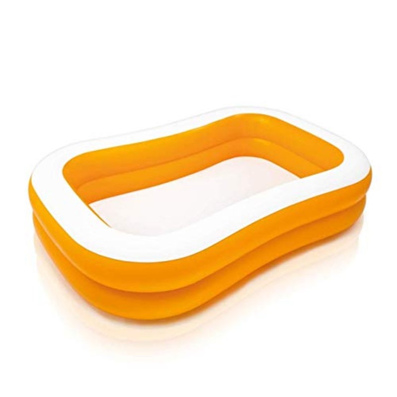 Mandarin Swim Center Family Swimming Pool, Orange/White, 90-Inch x 58-Inch x 18-Inch Size, - Image 3