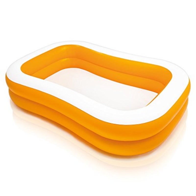 Mandarin Swim Center Family Swimming Pool, Orange/White, 90-Inch x 58-Inch x 18-Inch Size, - Image 1
