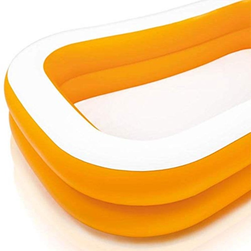 Mandarin Swim Center Family Swimming Pool, Orange/White, 90-Inch x 58-Inch x 18-Inch Size, - Image 4