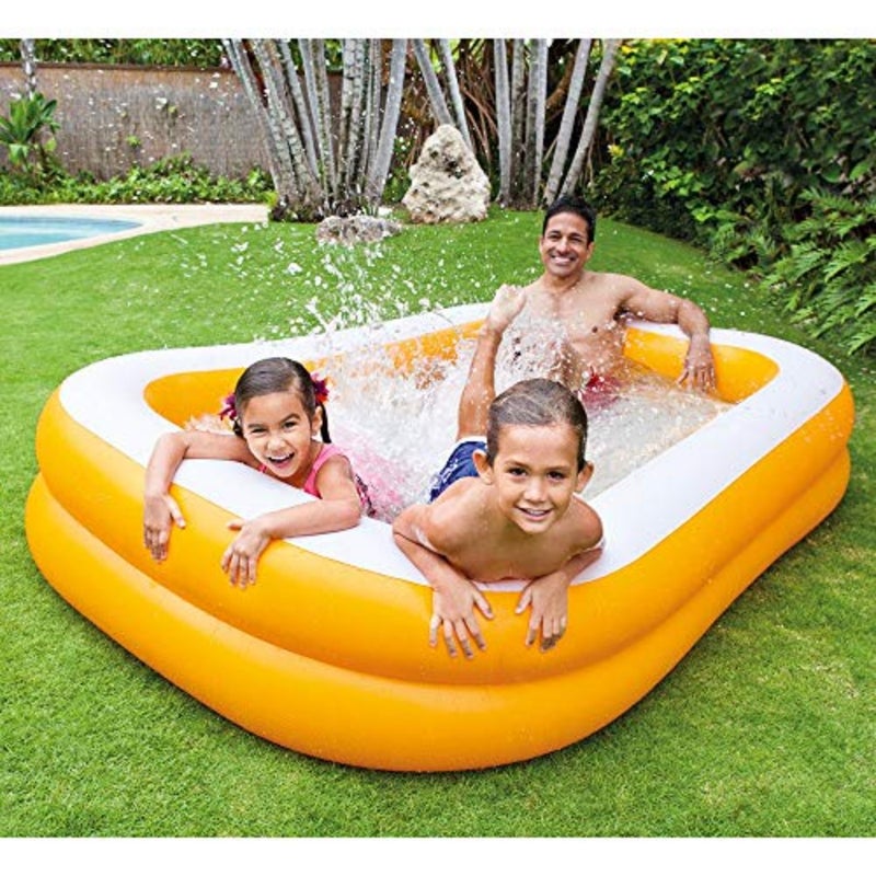 Mandarin Swim Center Family Swimming Pool, Orange/White, 90-Inch x 58-Inch x 18-Inch Size, - Image 2