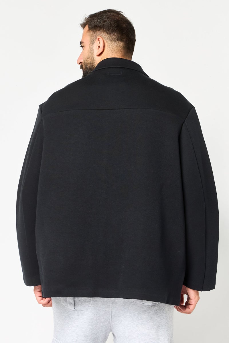 Nike Men Oversize Fit Long Sleeve Outdoor Shirt Jacket, Black - Image 2