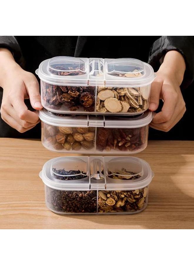 Thoraya Spice Storage Box Dampproof Plastic Seasoning Condiment Container Kitchen Divided Compartment Box with Lid for Pepper  - Image 5