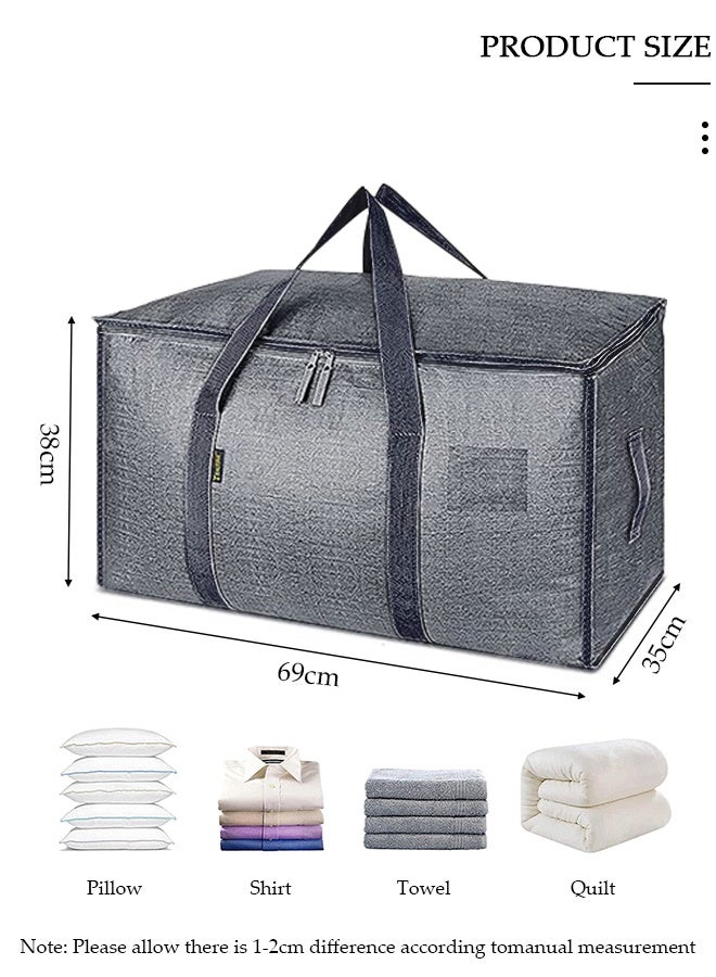 DUNISO 6 Packs Collapsible Moving Bags, Organizing Bags with Zippers and Handles Storage Bag, Space Saving Clothes Storage Laundry Bag For Packing, House Essentials, Sustainable, Water-Resistant - Image 3