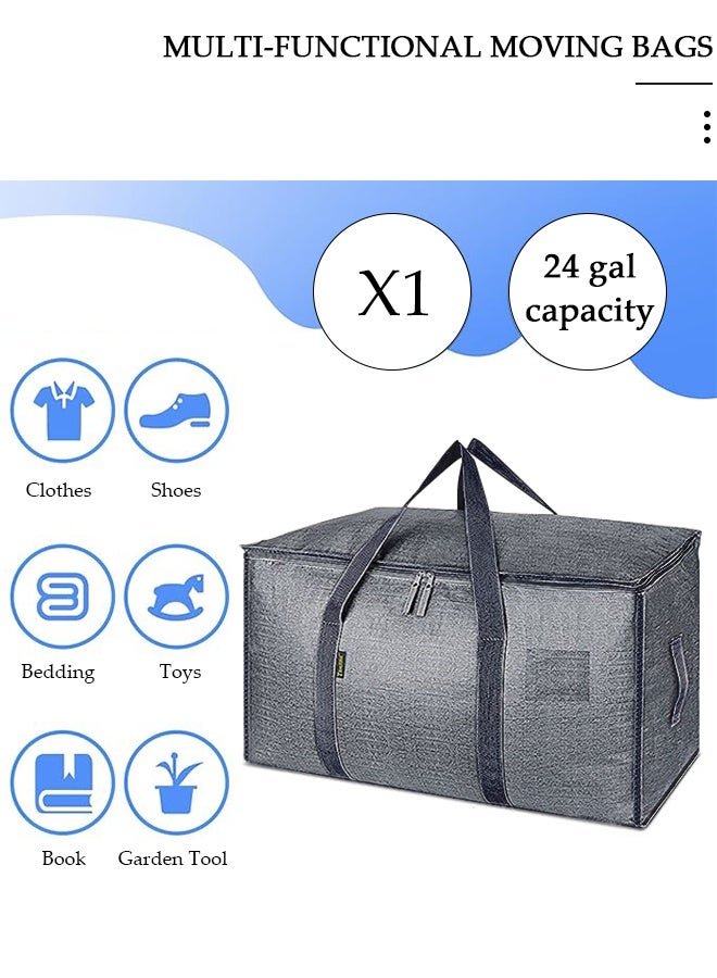 DUNISO 6 Packs Collapsible Moving Bags, Organizing Bags with Zippers and Handles Storage Bag, Space Saving Clothes Storage Laundry Bag For Packing, House Essentials, Sustainable, Water-Resistant - Image 4