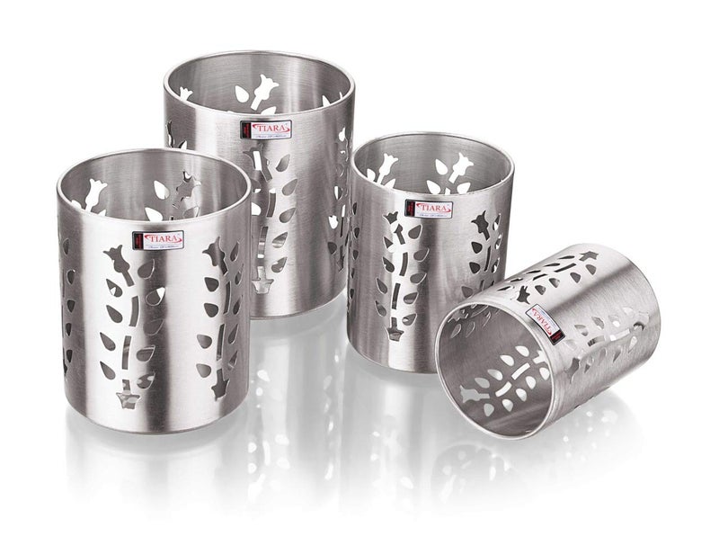 TIARA - DAYO Cutlery Holder Rack Stainless Steel Multi Purpose Pen Spoon Brush Stand Set - 4Pc - Image 5