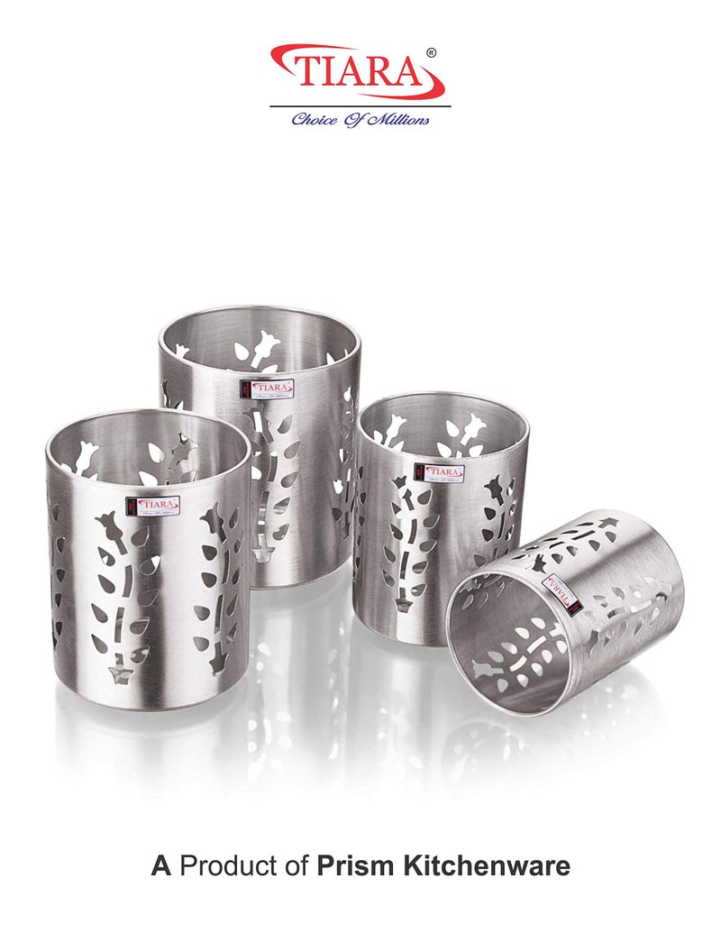 TIARA - DAYO Cutlery Holder Rack Stainless Steel Multi Purpose Pen Spoon Brush Stand Set - 4Pc - Image 2