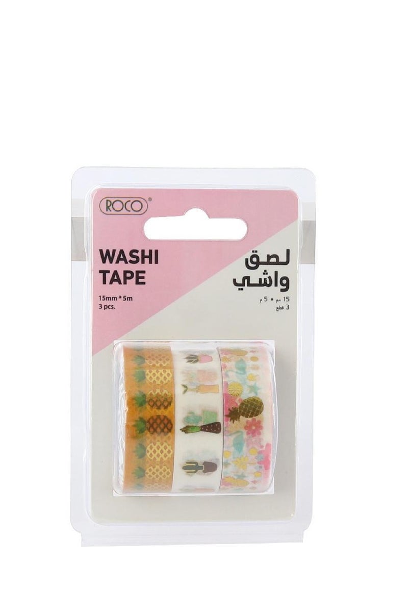روكو شريط واشي 3 بكرات، 15 مم × 5 م - Image 1
