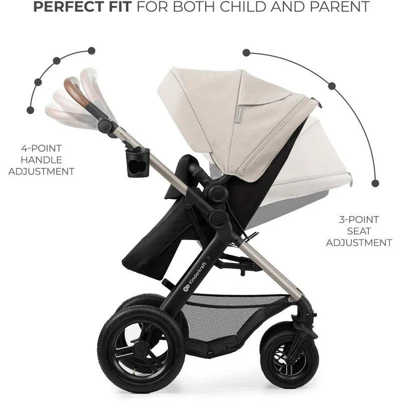 Kinderkraft Moov 2 Air Stroller With Flip Arm (3in1) - Image 3