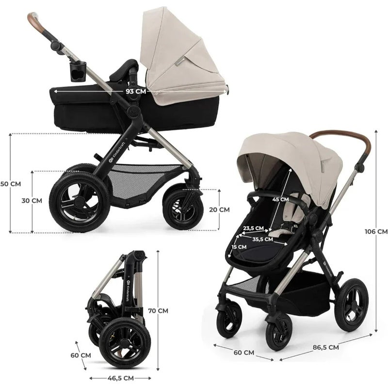 Kinderkraft Moov 2 Air Stroller With Flip Arm (3in1) - Image 1