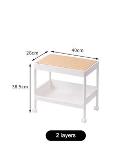 NKX 2 Layers Kitchen and Bedroom Storage Rack and Drawer with Wheels  - Image 1