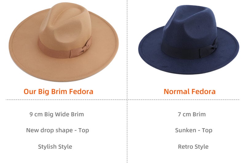 Pro Celia Big Wide Brim Women Fedora Hat (Rice) - Image 4