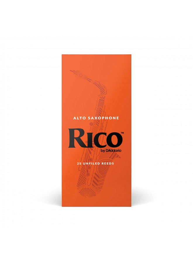 Rico Saxophone Reeds - Reeds for Alto Saxophone - Thinner Vamp Cut for Ease of Play, Traditional Blank for Clear Sound, Unfiled for Powerful Tone - Alto Sax Reeds 2.5 Strength, 25-Pack - pzsku/Z30F77C2143C3AA23C96FZ/45/_/1731077982/6ea7df75-e7b6-49b5-a7b8-6bd087d642fc