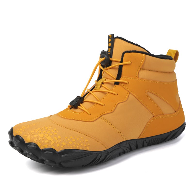 2024 Fleece-Lined Hiking Shoes Joker Shoes Snow Boots Warm Breathable Couple High Casual Cotton Shoes - Image 1