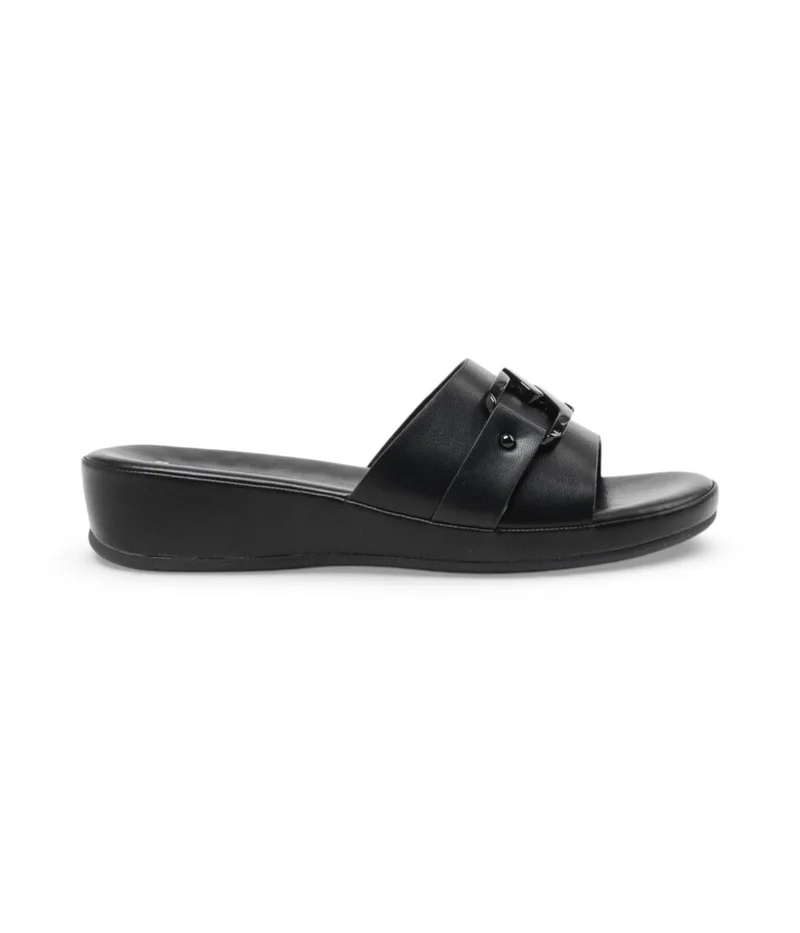 Bata Decorative Buckle Slide Sandals