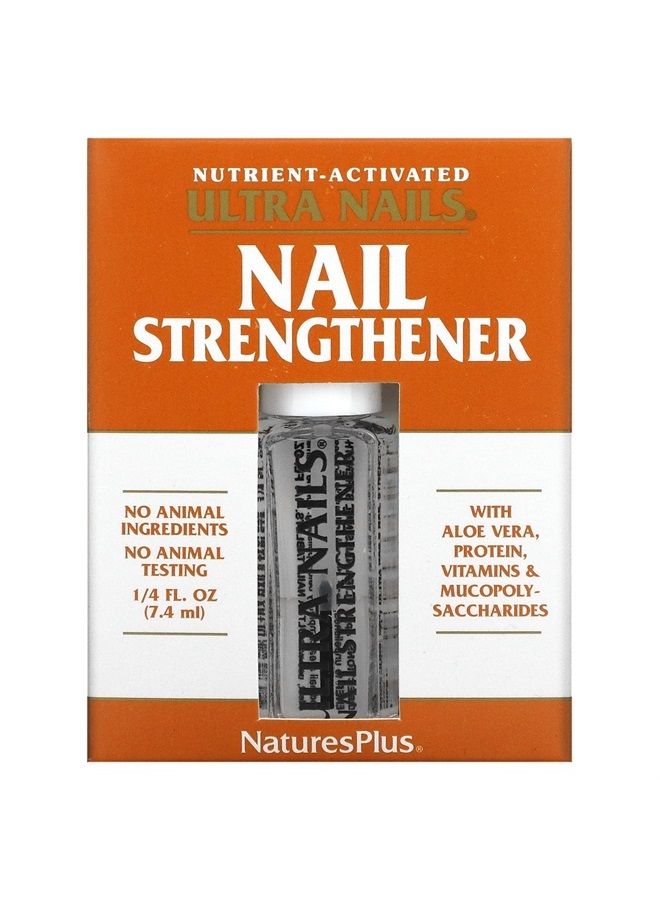 Nature's Plus مقوي الأظافر ناتشرز بلس ألترا نيلز - 0.25 أونصة سائلة - يقوي الأظافر والجلد المحيط بها بشكل طبيعي - يرطب الأظافر بالألوة، والكالندولا، والفيتامينات والبروتين - خالي من الفورمالديهايد، نباتي - Image 1