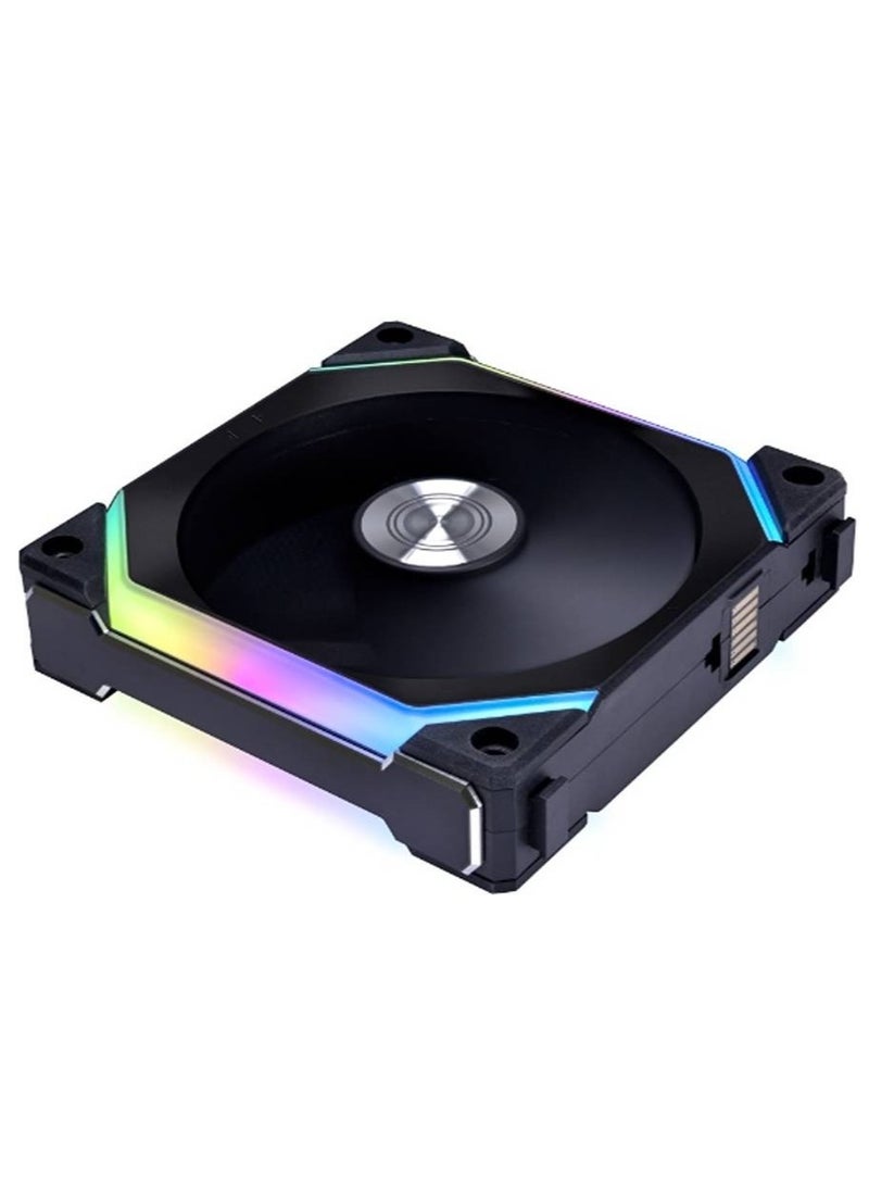 LIAN LI - UNI FAN SL V2 Revolutionized Daisy-Chain ARGB Fan, Modular 120mm Fans, Up to 2000 RPM Fan Speed, 64.5 CFM Airflow, Sophisticate Lighting Effects, 3 Pack, Black | G99.12SLV23B.00 - Image 1