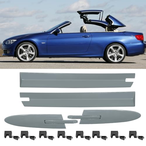 Jaronx Compatible with BMW Convertible Roof Hinge Cover 3' E93 2006-2011,4' F33/M4 F83 2014-2019,4PCS Left and Right Top Roof Molding Trim Cover for BMW 54377184037 54377184038 54377184047 54377184048 - Image 1