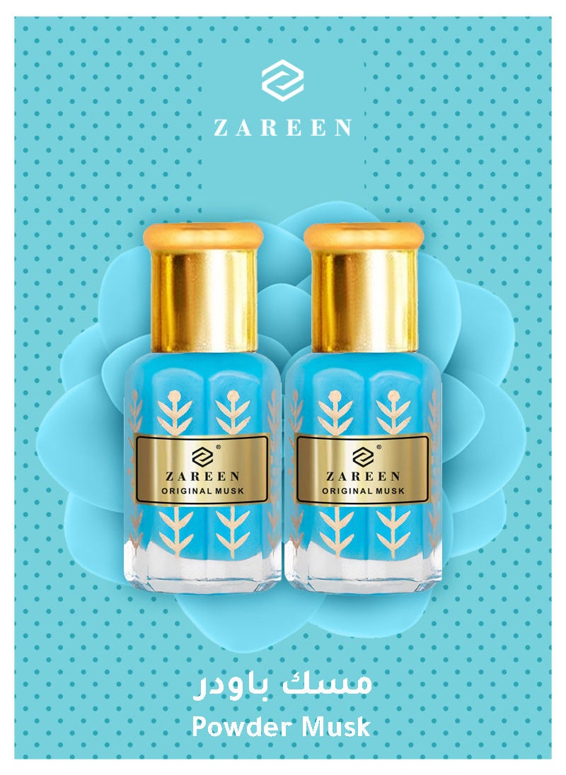 ZAREEN Set of 2 pieces Powder Musk 6 ml  - Image 2