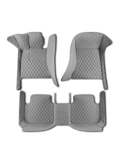 WINCA Car Floor Mats Compatible With Toyota Rav 4 2015-2019 PVC Leather Non-slip Weather Color Available (gray black)  - Image 1
