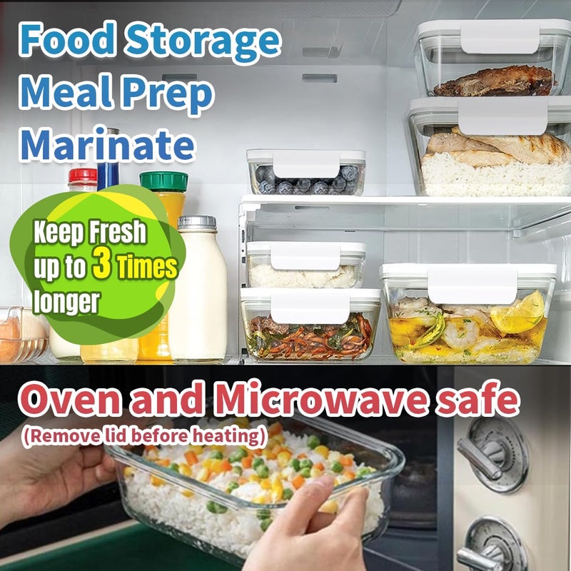 GENIEX Glass Vacuum Seal Containers for Food Storage (Sealer sold separately) - Image 5