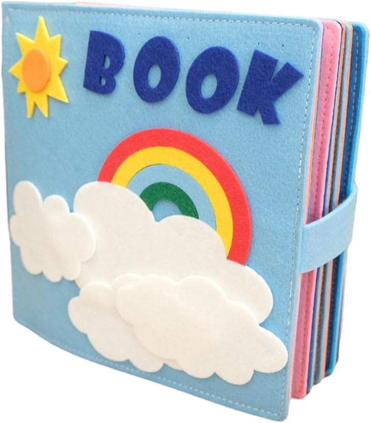 klarako Fabric Quiet Books, Educational Early Learning Basic Life Skill Activity Books, Portable Soft Montessori 3D Busy Book ,Cloth Book for Toddlers  A - Image 3