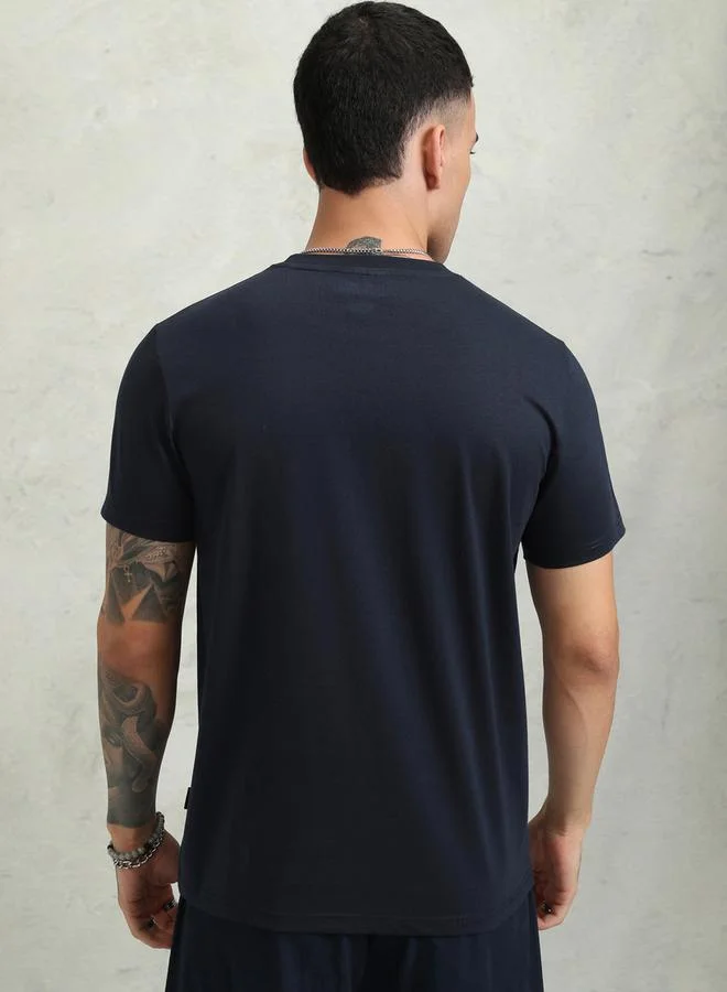 HIGHLANDER HIGHLANDER Graphic Print Regular Fit Round Neck T-Shirt