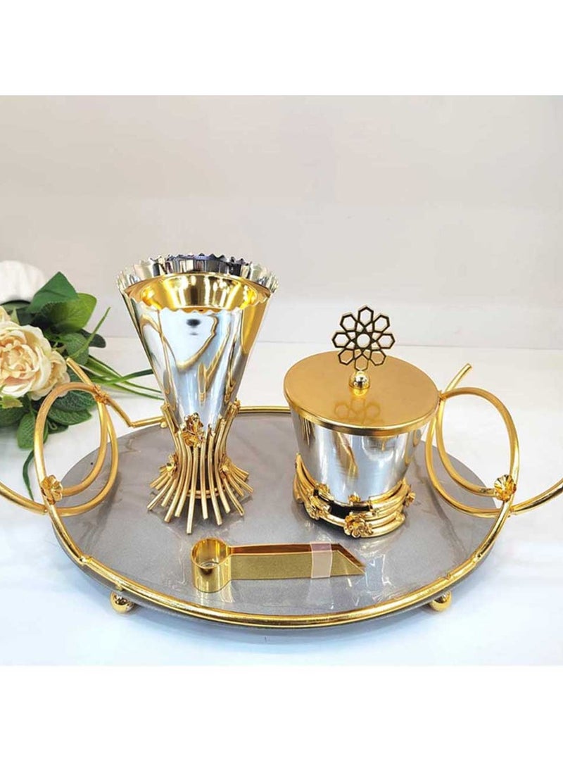 Decorative Modern Incense Burner Set Bakhoor Incense Holder for a Luxurious Home Fragrance Experience  - Image 4