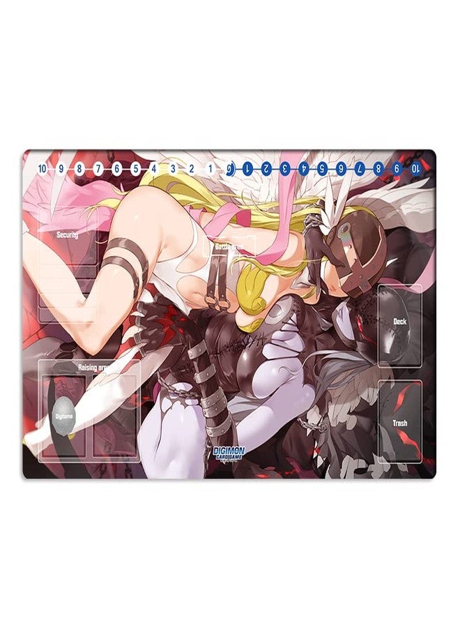 Mlikemat New Mlikemat DTCG Duel Playmat Digimon Angewomon & Ladydevimon Trading Card Game Mat Desk Pad + Free Bag - Image 1