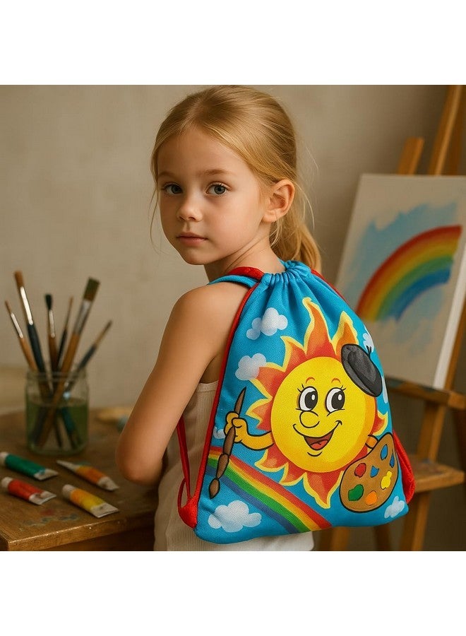 Demoda Drawstring Sack Bag Set of 12 - Birthday Return Gifts for Kids - Adorable Dori Sack Bags for Boys (Set of 12) Mix Designs - Image 4