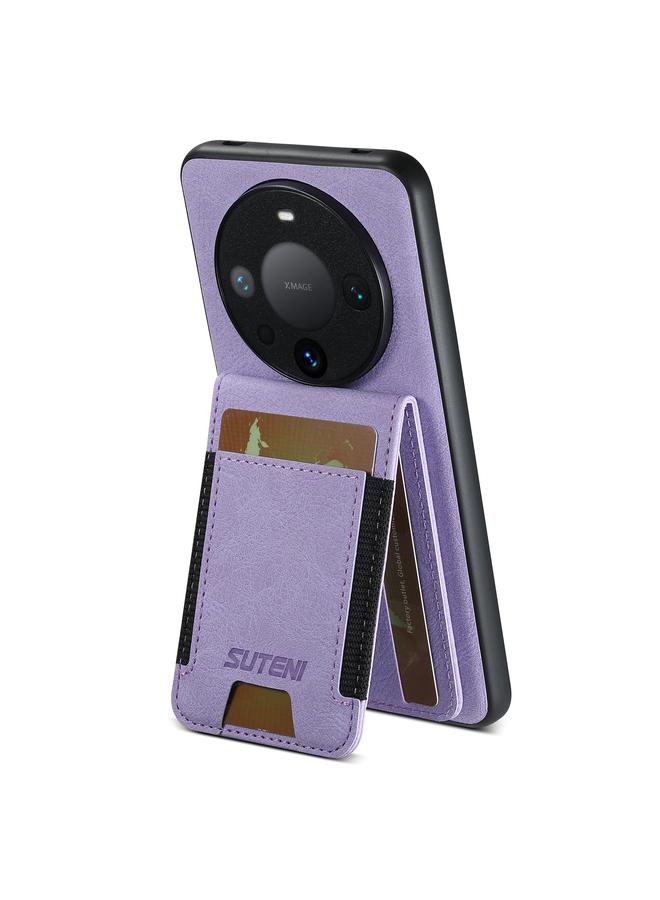 Suteni Case For Huawei Mate 60 Pro H03 Litchi Leather Card Bag Stand Back Phone Case - Image 3