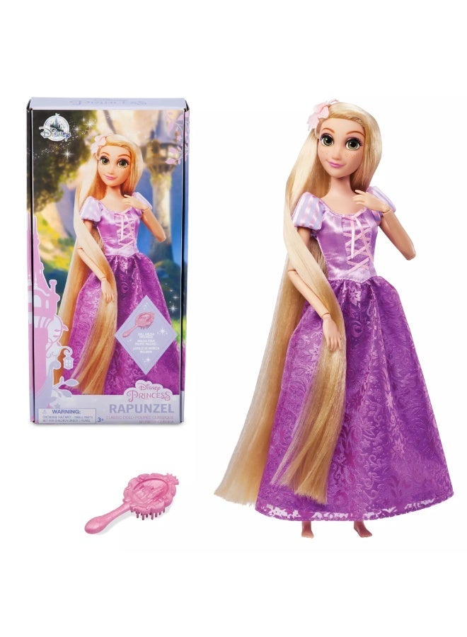 ديزني ستور دمية "رابونزيل" الكلاسيكية من متجر ديزني (مستوحاة من فيلم "Tangled") - دمية أميرة بطول 11.5 بوصة مع فرشاة شعر - هدية للأطفال والفتيات من سن 3 سنوات فما فوق. - Image 1