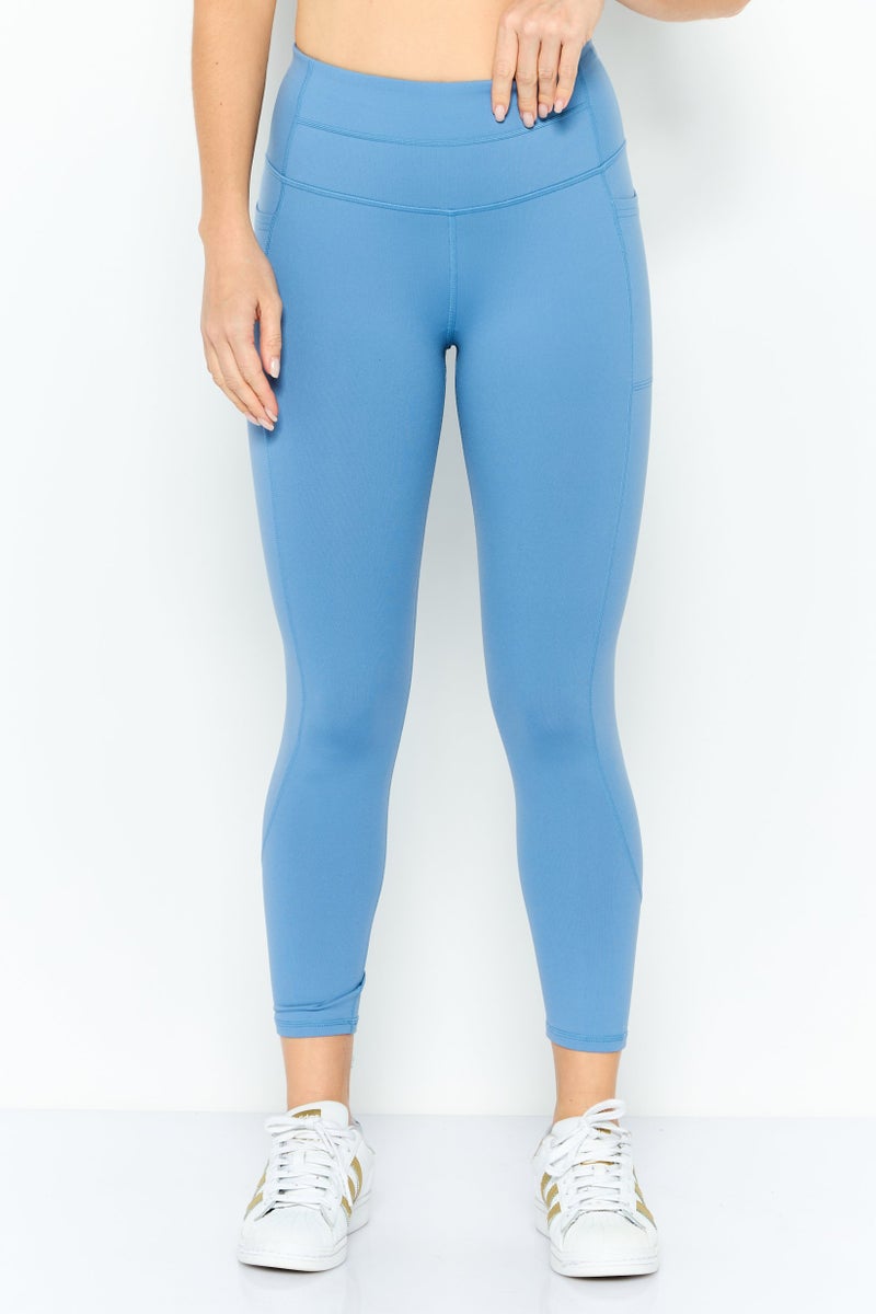 SKECHERS Women Sportswear Fit Training Leggings, Blue - Image 1
