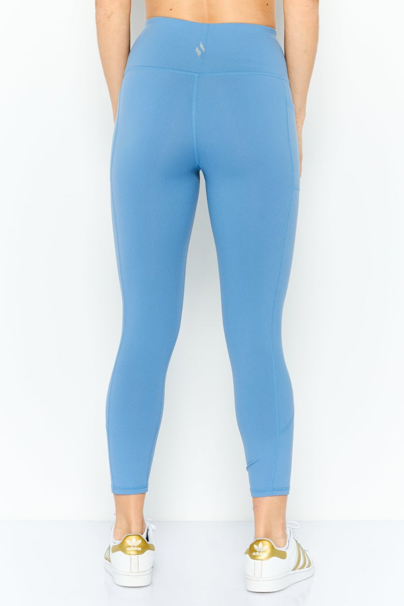 SKECHERS Women Sportswear Fit Training Leggings, Blue - Image 3