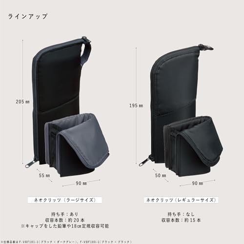 KOKUYO Pencil Case Pouch, Neo Critz Standing Pen Pouch Bag, Foldable Stand up Pencil Holder Organizer, Small Portable Pencil Box for School Office Supplies, Dot Navy, Regular Size (F-VBF180-6) - Image 5