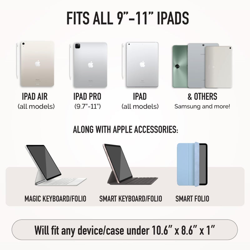 Vandel - The Original Puffy iPad Sleeve 9-11 Inch Tablet Sleeve, Brown i Pad Case for Women and Men, Cute iPad Air Pouch, 9 10 Inch, 11 Inch Bag - Image 4