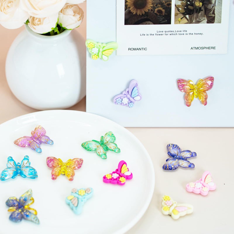 KEYDUACU 12Pcs Fridge Magnets Strong Refrigerator Magnet Sticker,Cute 3D Butterfly Crafts Decoration Magnet,Strong Fridge Magnets for Kitchen,School,Locker,Office Whiteboard,Cabinet and Dishwasher - Image 5