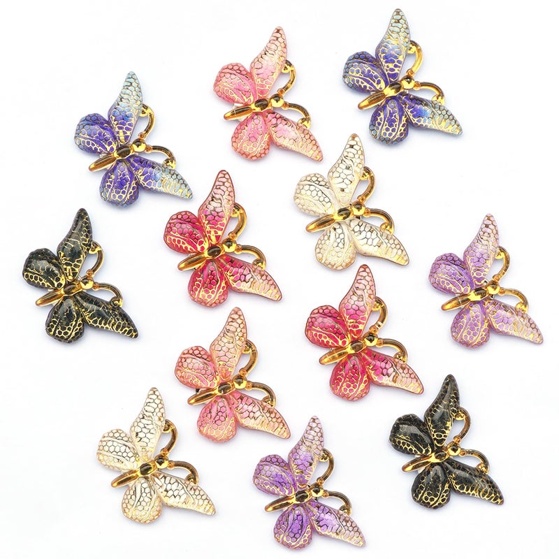 KEYDUACU 12Pcs Fridge Magnets Strong Refrigerator Magnet Sticker,Cute 3D Butterfly Crafts Decoration Magnet,Strong Fridge Magnets for Kitchen,School,Locker,Office Whiteboard,Cabinet and Dishwasher - Image 1