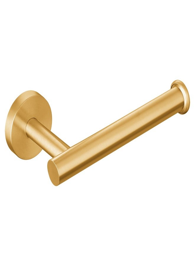 Kinbrace Toilet Paper Holder, Toilet Tissue Holder, Wall Screw Mounted for Bathroom, Kitchen, Washroom, Modern Design, Holds Mega Tissue Rolls, Stainless Steel Rustproof (Brushed Gold) - Image 1