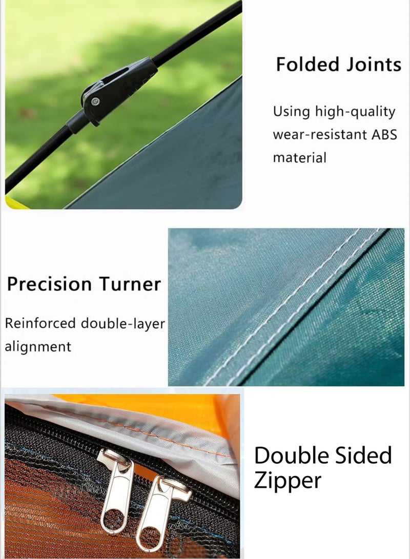 DBLEW خيمة تخييم أوتوماتيكية 4 أشخاص (200X200X135) سم، خيمة قبة أوتوماتيكية فورية، خفيفة الوزن ومضادة للرياح للرحلات العائلية، الصيد، المشي لمسافات طويلة، خيمة شاطئية ونزهة - متعددة الألوان - Image 3