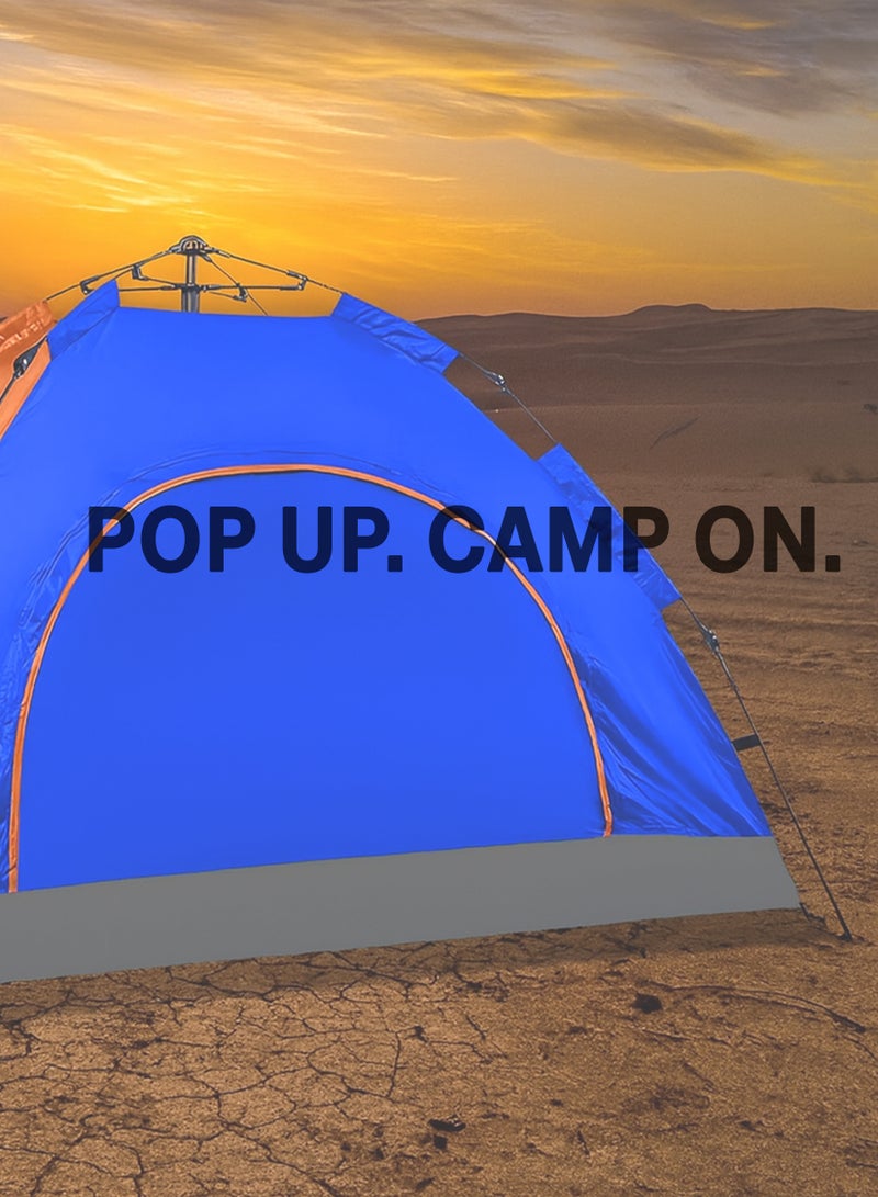 DBLEW خيمة تخييم أوتوماتيكية 4 أشخاص (200X200X135) سم، خيمة قبة أوتوماتيكية فورية، خفيفة الوزن ومضادة للرياح للرحلات العائلية، الصيد، المشي لمسافات طويلة، خيمة شاطئية ونزهة - متعددة الألوان - Image 4