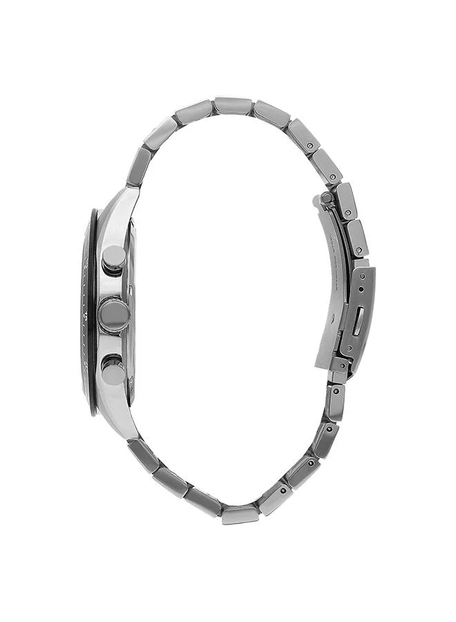 بيفرلي هيلز بولو كلوب Beverly Hills Polo Club Men's VX9J Movement Watch, Multi Function Display and Metal Strap - BP3358X.390, Silver