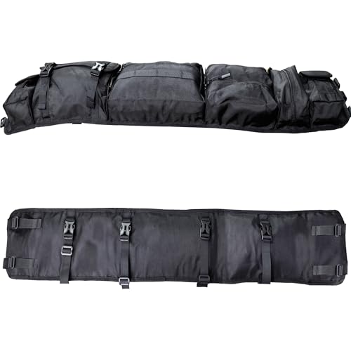 Larswon Heavy-Duty UTV Roll Cage Storage Bag Organizer - 7-Pocket Water Resistant Gear Bag Compatible with Polaris RZR, Can-Am, Honda Talon, Yamaha, ATV & Golf Carts Black - Image 4