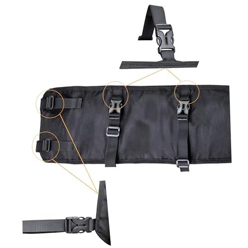Larswon Heavy-Duty UTV Roll Cage Storage Bag Organizer - 7-Pocket Water Resistant Gear Bag Compatible with Polaris RZR, Can-Am, Honda Talon, Yamaha, ATV & Golf Carts Black - Image 5