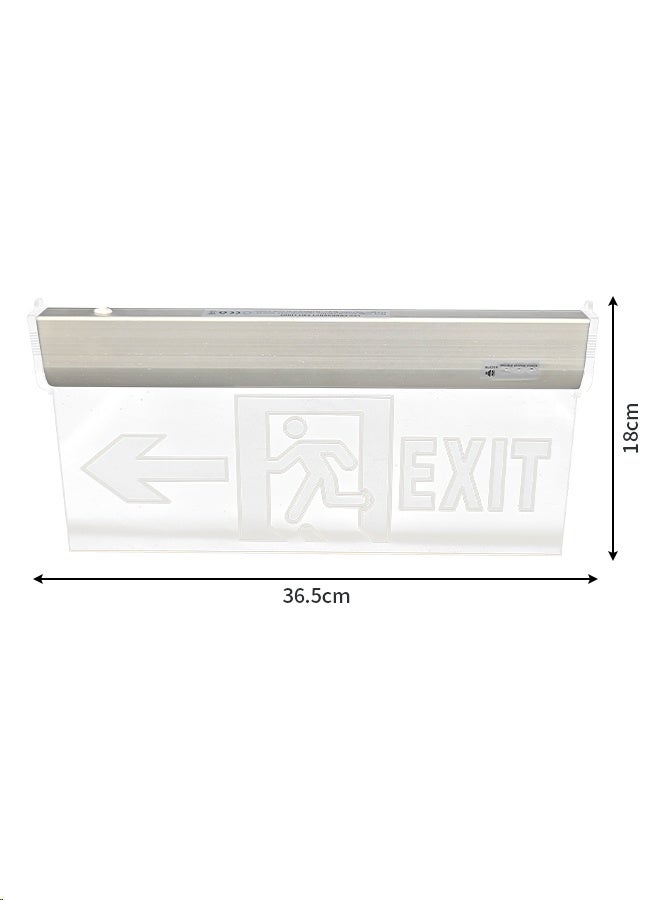 Rechargeable Fire Emergency Light pack of 2, LED Exit Sign Acrylic Panel light,Emergency Lighting Solution,Safety Exit Indicator(Exit left) - Image 4