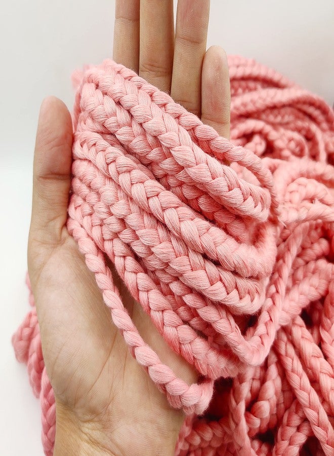 BOBBINY | Braided Choti Macrame Cotton Thread for Macrame DIY, Garments, Crafting and Other Projects | Peach | 10mm,10Mtr. - Image 3
