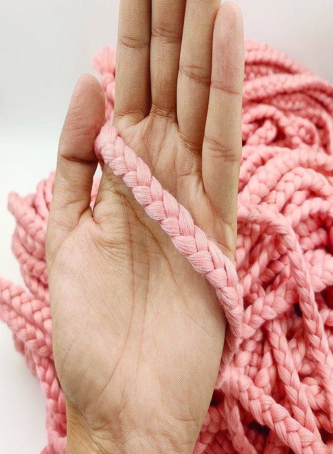 BOBBINY | Braided Choti Macrame Cotton Thread for Macrame DIY, Garments, Crafting and Other Projects | Peach | 10mm,10Mtr. - Image 4