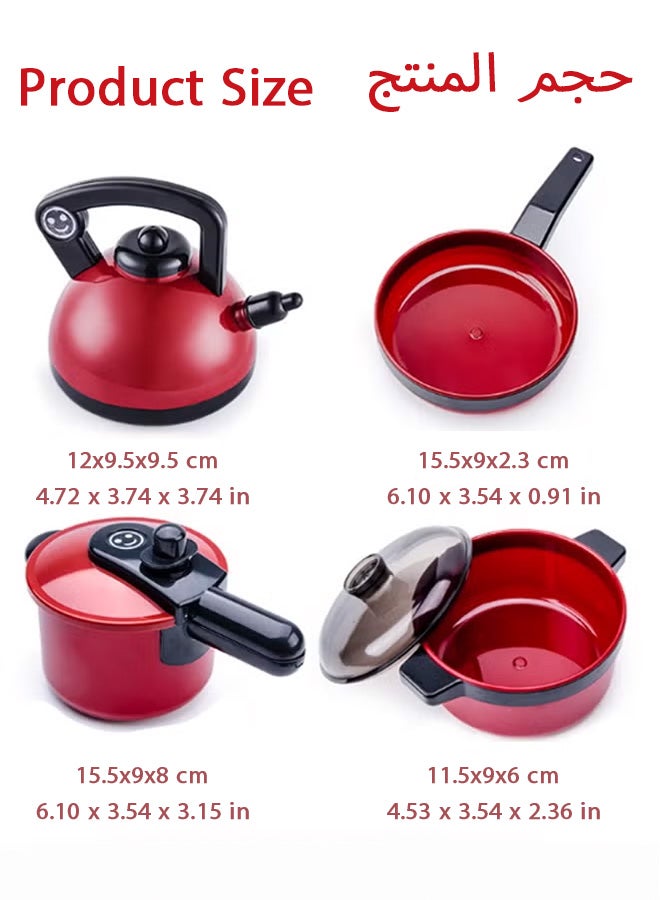 شبيلي مجموعة ألعاب المطبخ للأطفال، طهي افتراضي مع تقطيع الفواكه، أدوات المطبخ، الطعام والخضروات، مصنوعة من مواد صديقة للبيئة وآمنة للأطفال، مثالية للأولاد والبنات 3+، هدية عيد ميلاد، لعبة تعليمية، ترفيه عائلي، ألعاب وهدايا، طهي افتراضي، مجموعة ألعاب المطبخ (74 قطعة، وردي) - Image 5