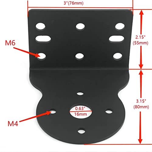 BGTLGIO Antenna Mast Clamp with U-Bolts for Ham UHF VHF CB Cellular Trucker, Mount Bracket for N Female Type Connector, Outdoor/Attic Antenna Mounting Holder (Black) - Image 2