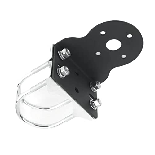 BGTLGIO Antenna Mast Clamp with U-Bolts for Ham UHF VHF CB Cellular Trucker, Mount Bracket for N Female Type Connector, Outdoor/Attic Antenna Mounting Holder (Black) - Image 1